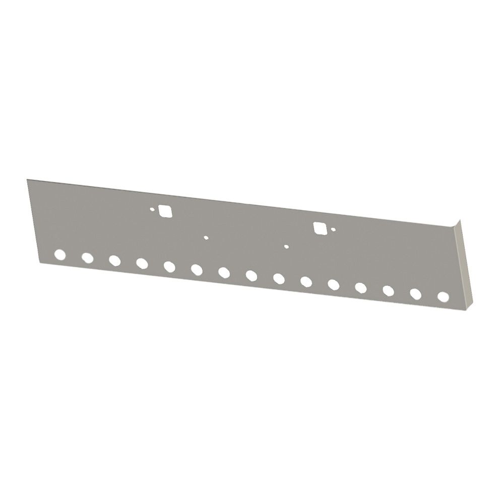 18" Peterbilt 365, 367, 388, 389, 567 Boxed End Bumper with Fifteen 2" Light and Tow Holes Cutouts