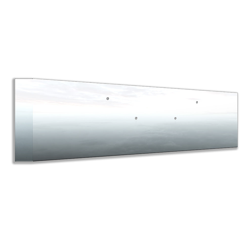 Peterbilt 389, 388, 567 Set Forward Axle 20" Stainless Steel Standard Mount Mitered End Bumper and 3/4" Under Glow Cutouts