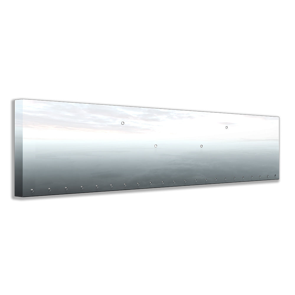 Kenworth W990 Stainless Steel 20" Boxed End Bumper with Twenty-Two 3/4" Light Cutouts