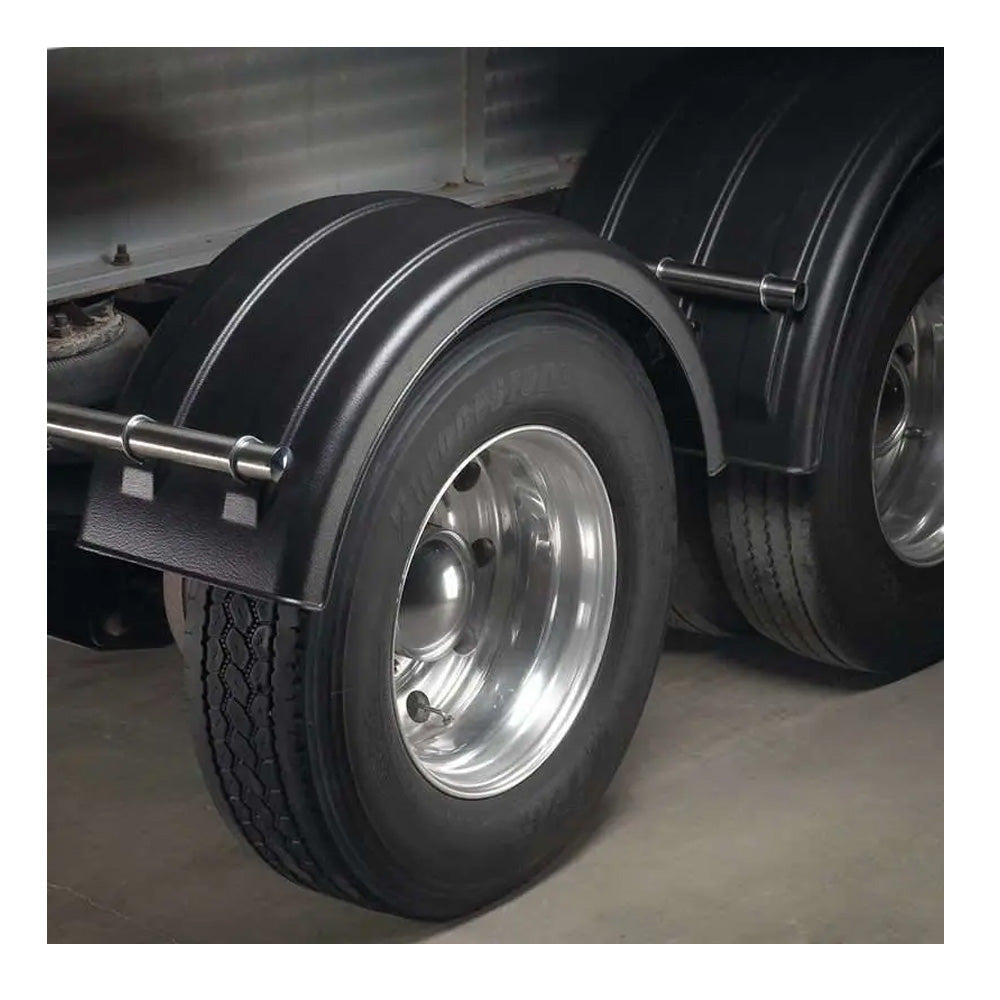 44.5"W Liquid Platinum Poly Single Lift Axle Fender for 22.5" or 24.5" Wheel