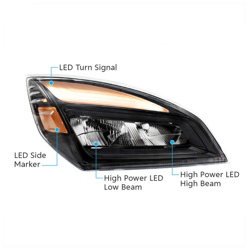 Freightliner 2018+ High Power Blackout LED Headlight