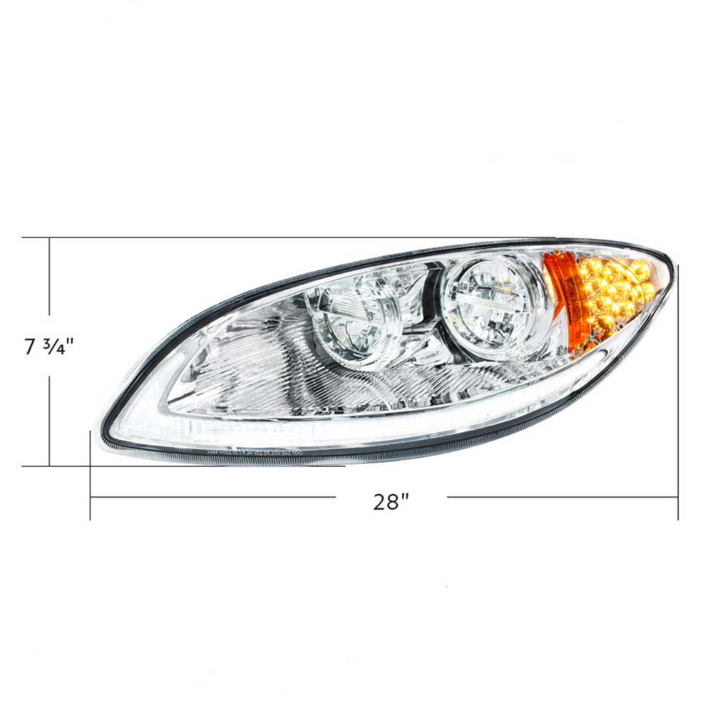 International Prostar 2006-2017 LED Headlight with LED Light Bar and Turn Signal