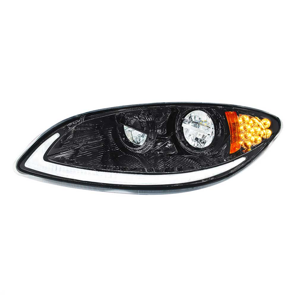 International Prostar 2006-2017 Blackout LED Headlight with LED Light Bar and Turn Signal
