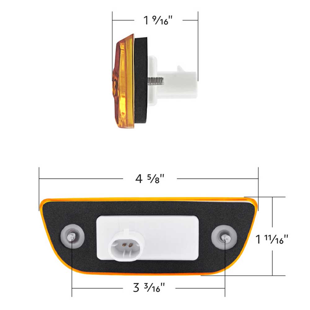 Kenworth T680, Peterbilt 579 Amber 3 LED Cab Light