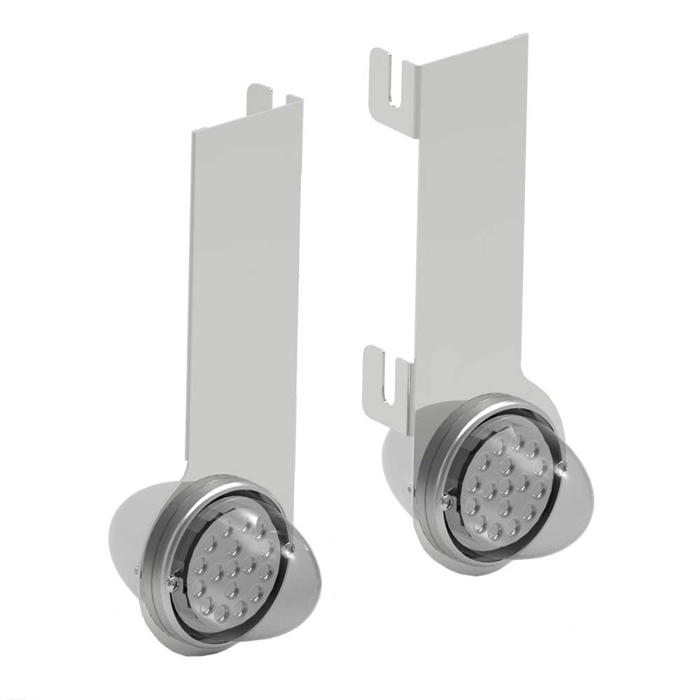 Peterbilt 379, 389 Amber LED Watermelon Double Face Air Cleaner Short Version Light Bar