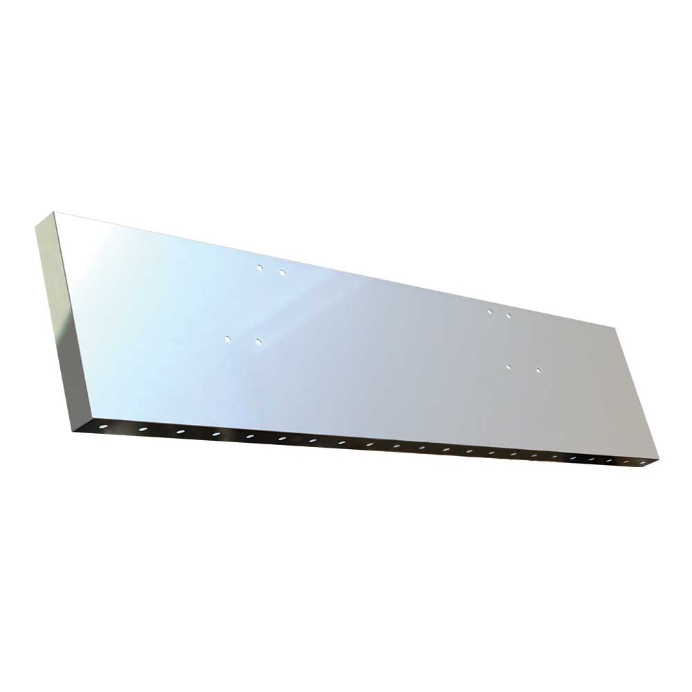 Freightliner Classic 2003 and older 22" Stainless Steel Boxed End Bumper with Twenty Two Underglow Light Cutouts