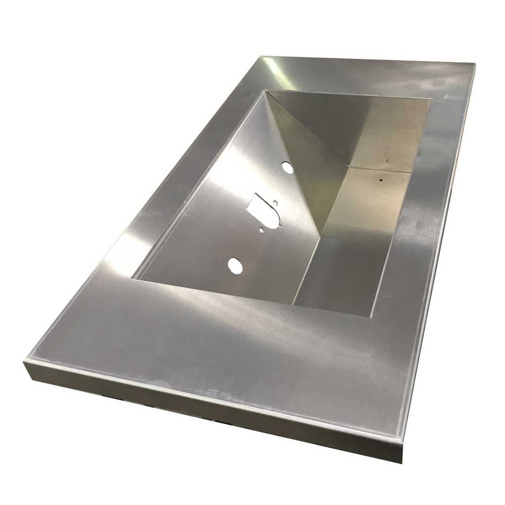 18" Aluminum Recessed Air Line Box On-Frame Sectionalized Deck Plate with Trailer Air, 7-Way, 4/6-Way Hookups