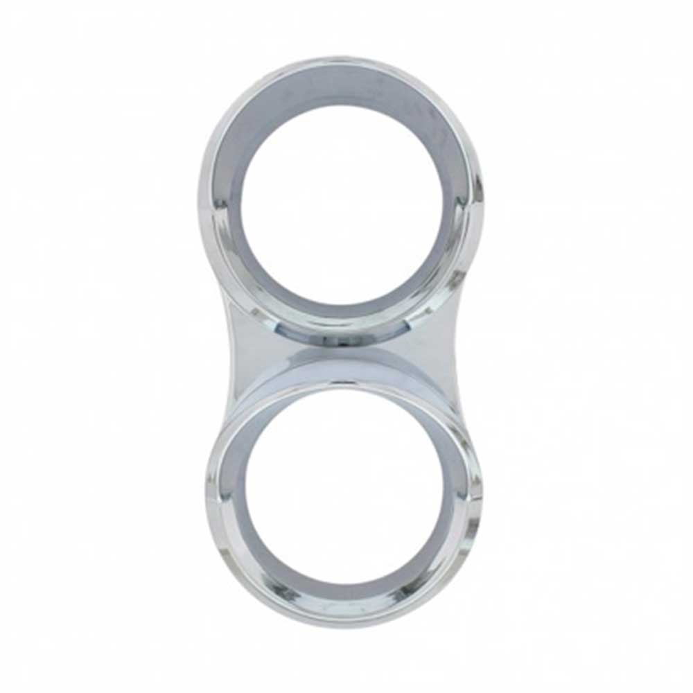 Mack Chrome 2 Gauge Bezel with Visor