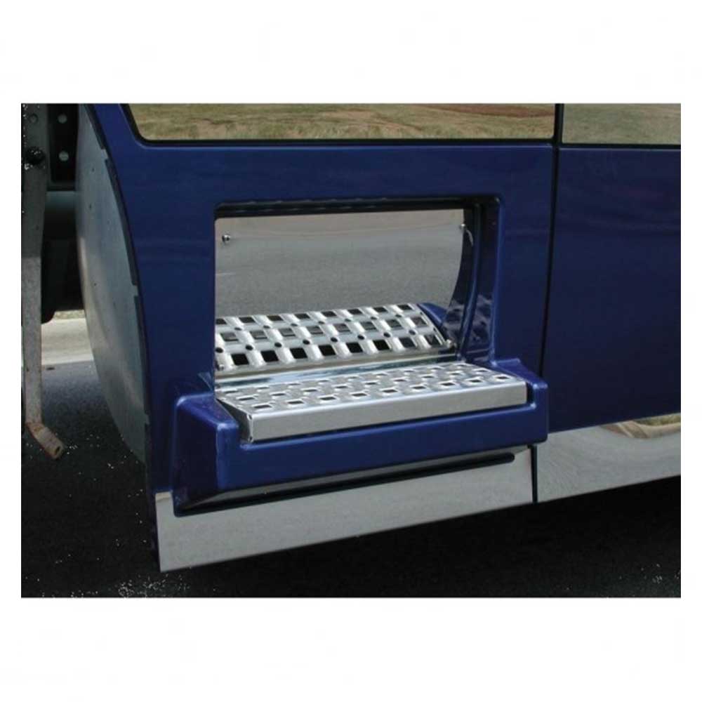 Volvo VN 2003-2005 Stainless Steel Lower Rear Step Kick Plates