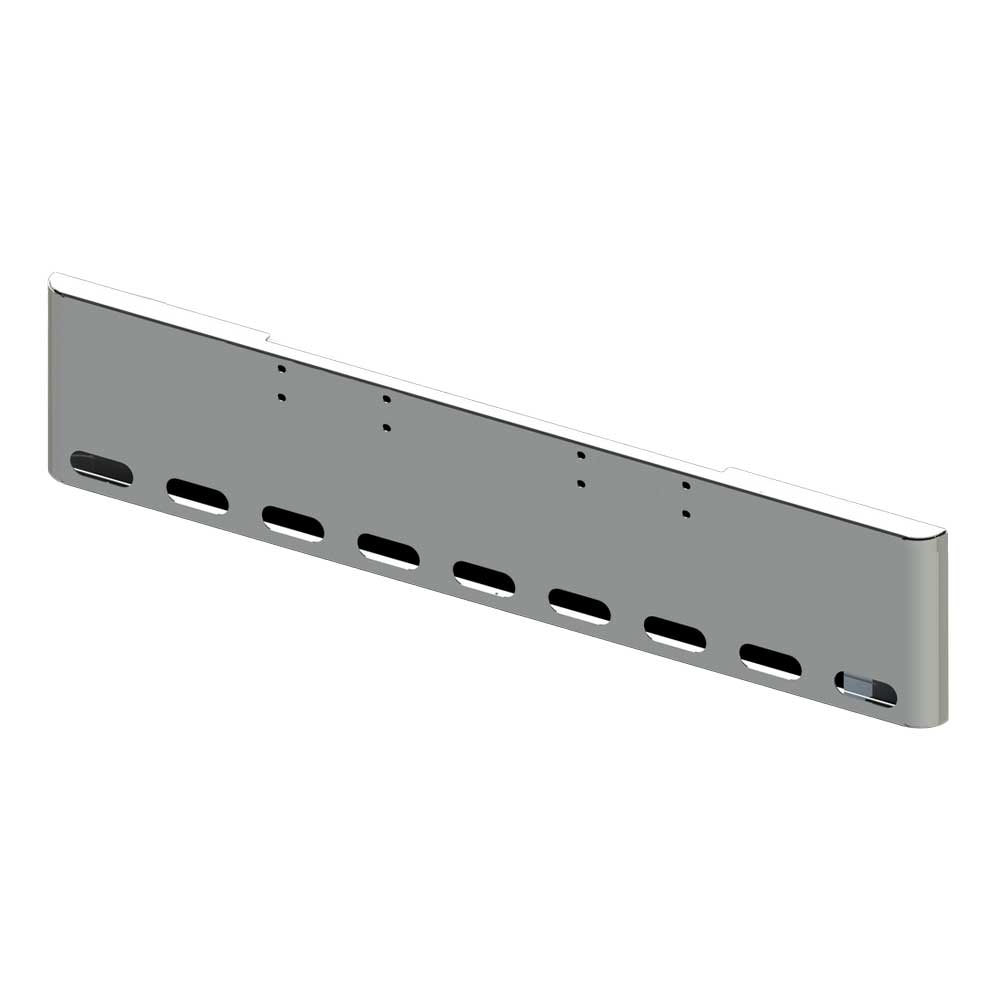 20" Peterbilt 359 Chrome Rolled End with Nine Oval Light Cutouts