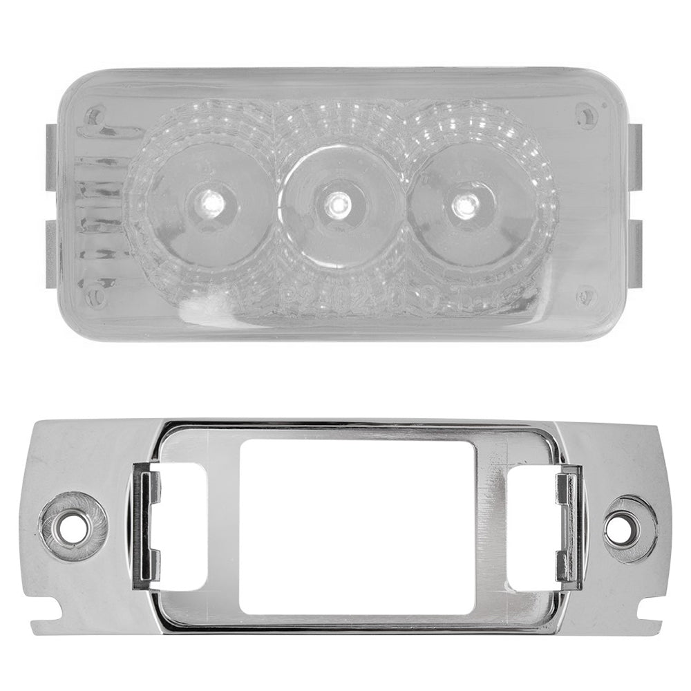 2-1/2" 3 LED Spyder Light with Chrome Rail Rim