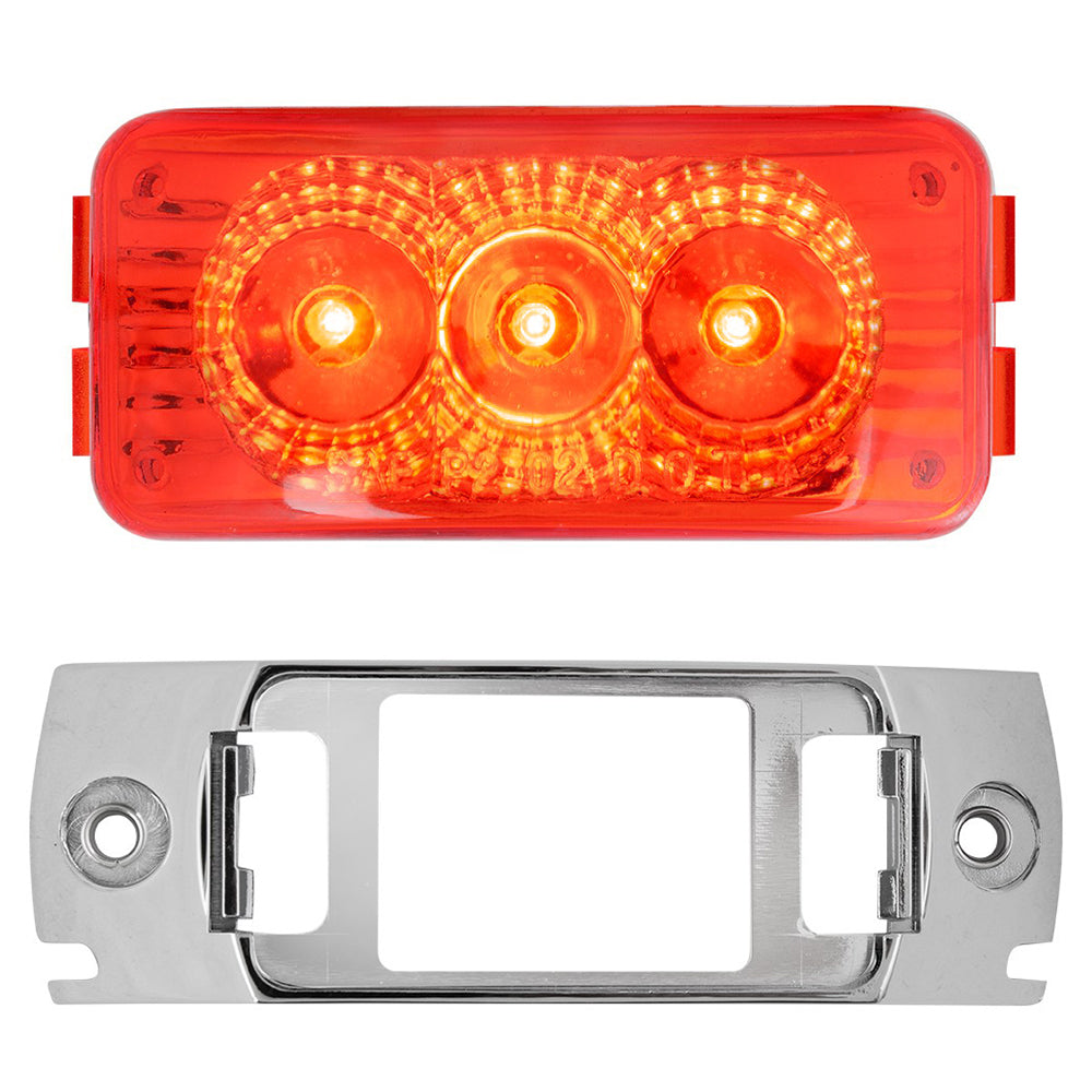 2-1/2" 3 LED Spyder Light with Chrome Rail Rim