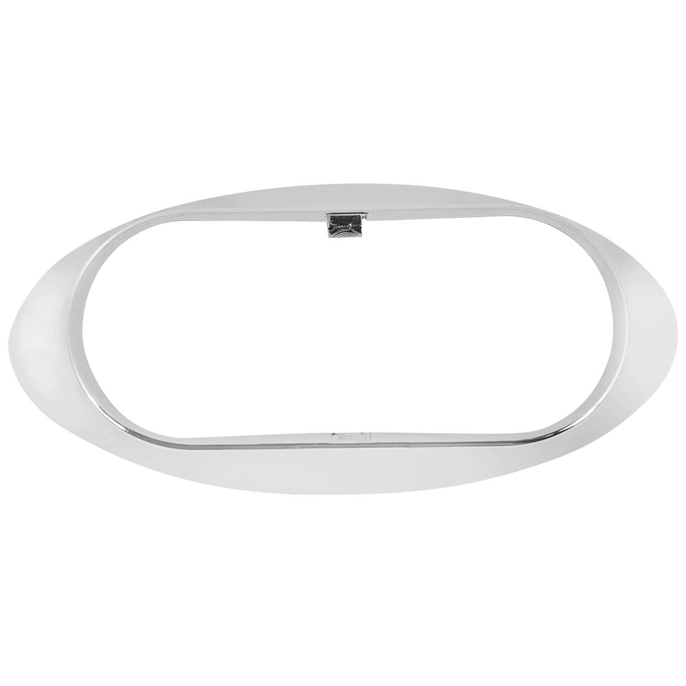 Small Oval Chrome Plastic Lens Guard for 2-1/2" x 1" Light
