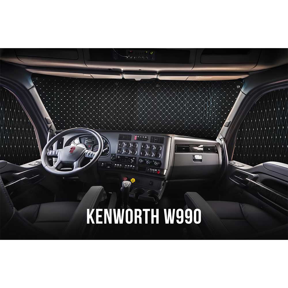 Kenworth T680, T880, W990 Three Piece Sun Shield Kit