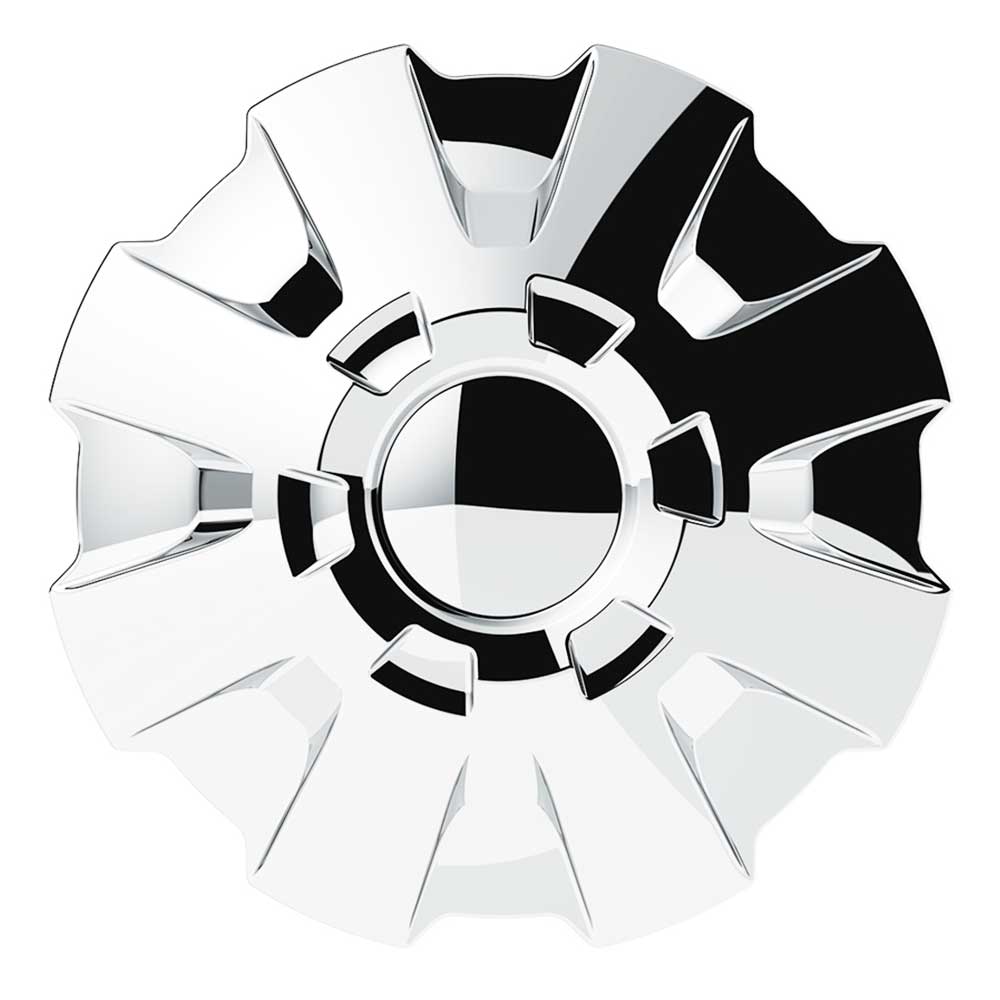Rubicon Front Axle Chrome Cover Kit with 33mm Thread-On Nut Covers