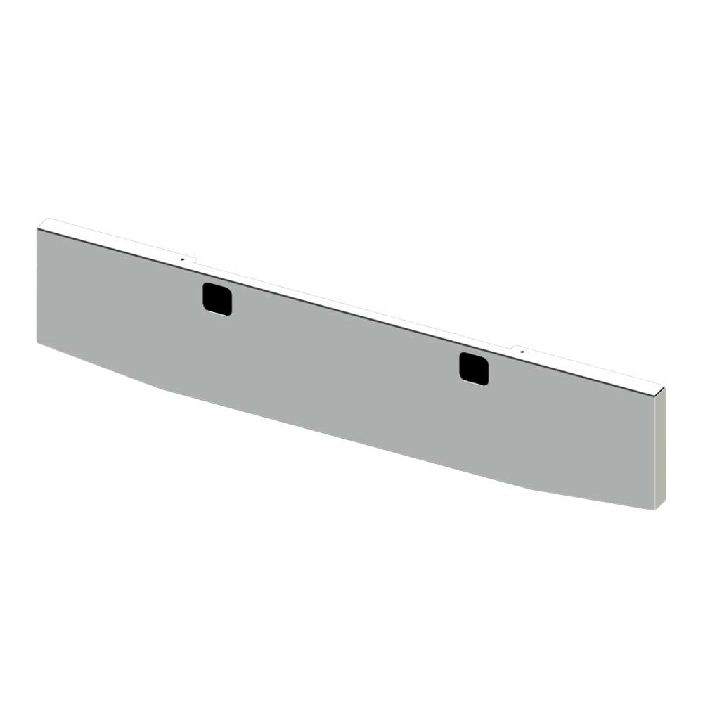 20" Tapered Boxed End Blind Mount Chrome Bumper with Tow Holes for Freightliner Classic 2004-2007