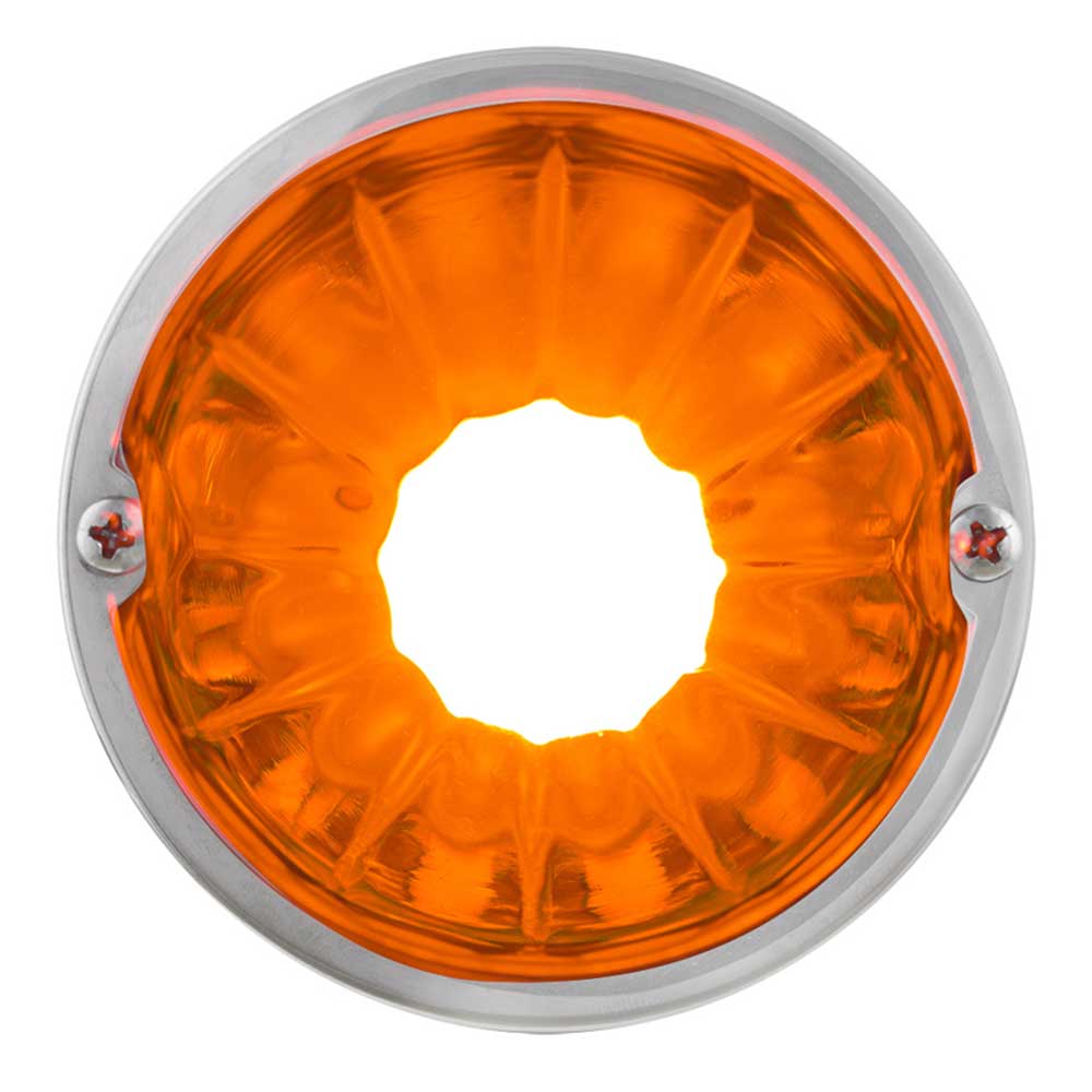 3" Watermelon Glass Dual Function Flush Mount Kit with LED Bulb