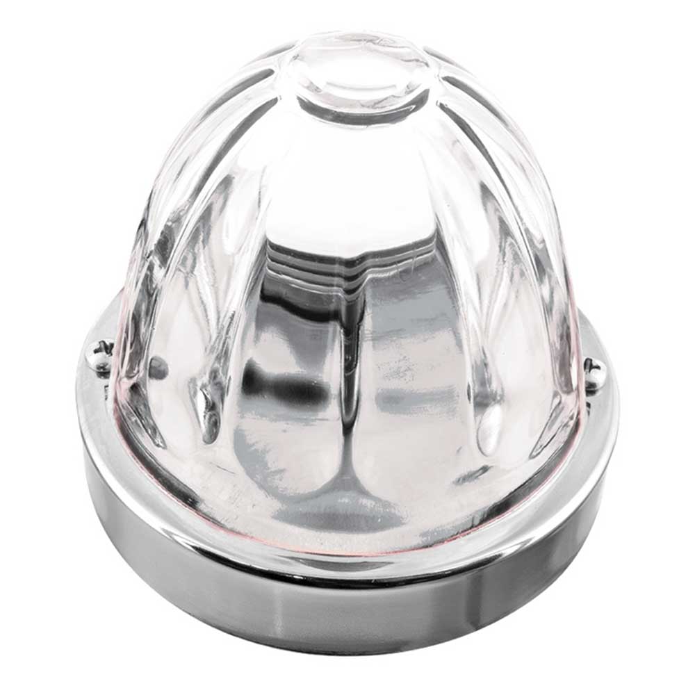 3" Watermelon Glass Dual Function Flush Mount Kit with LED Bulb