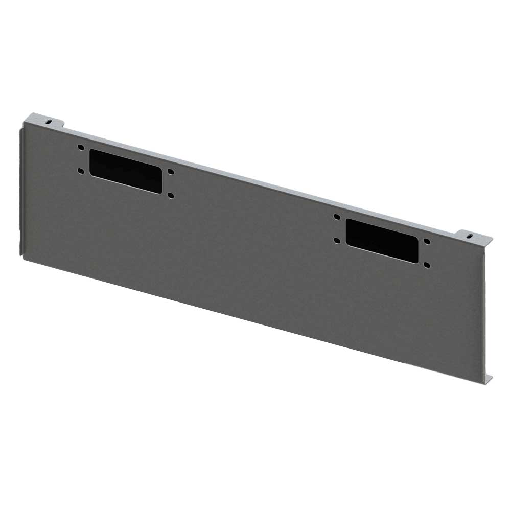 20" Powder Coasted Carbon Steel Mounting Plate for Lincoln Chrome Peterbilt 359 Blind Mount Bumpers