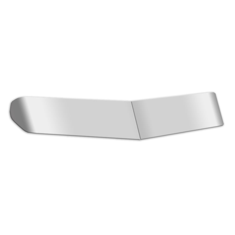 13-1/2" Kenworth T680, T880 W990 Flat Top 40" Sleeper Model Stainless Steel Drop Visor