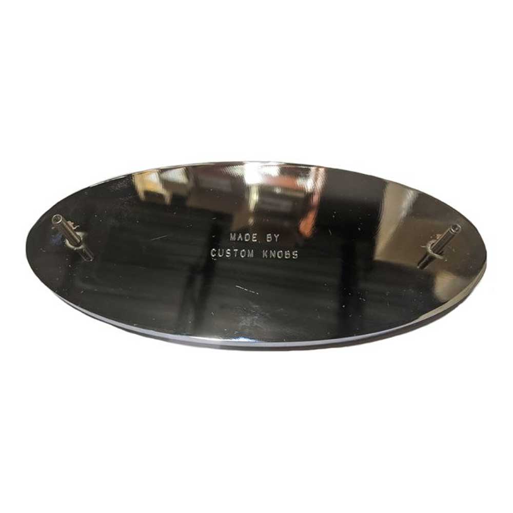 Peterbilt Oval Emblem in White and Chrome