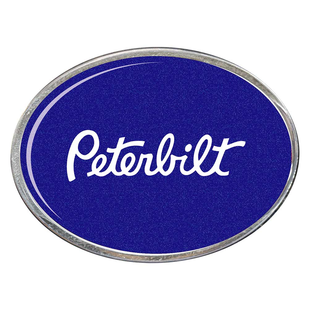Peterbilt Oval Billet Aluminum with Resin Belt Buckle