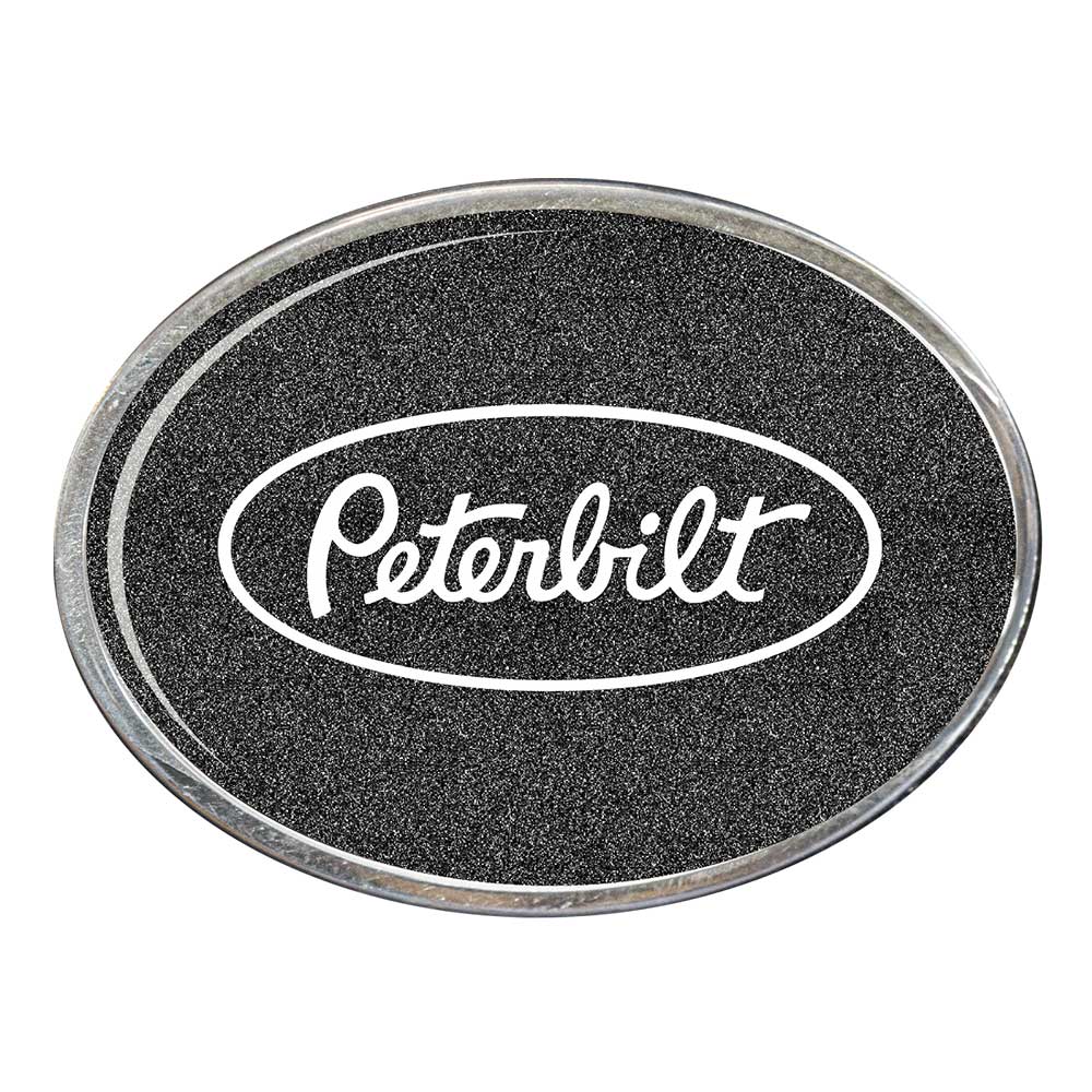 Peterbilt in Oval Billet Aluminum with Resin Belt Buckle