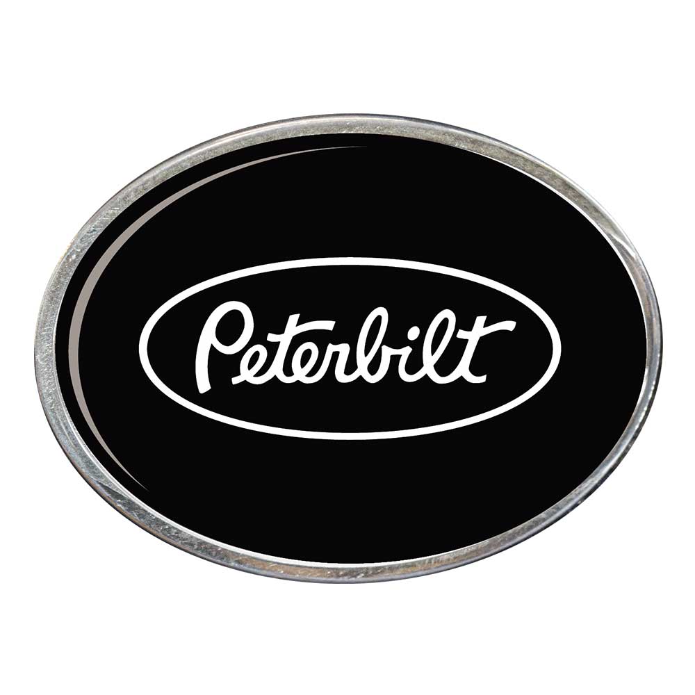 Peterbilt in Oval Billet Aluminum with Resin Belt Buckle
