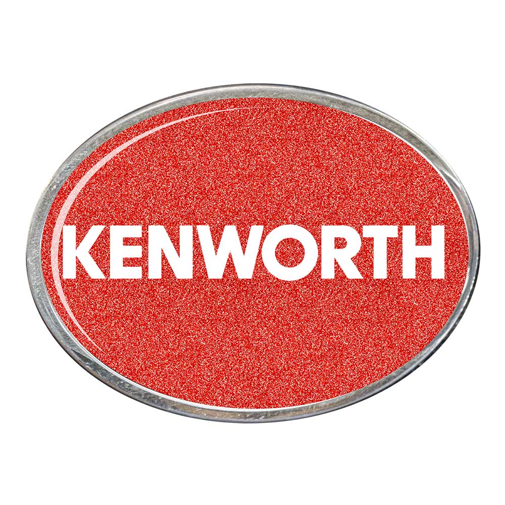 Kenworth Oval Billet Aluminum with Resin Belt Buckle