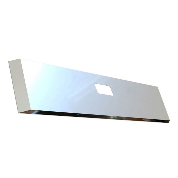 20" Peterbilt 379 Stainless Blind Mount Mitered End Bumper with Tow Hitch