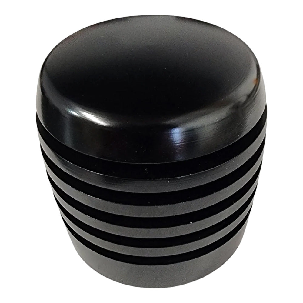 Black Aluminum XBR200 Cylinder Style Ring Grooved Shifter Knob