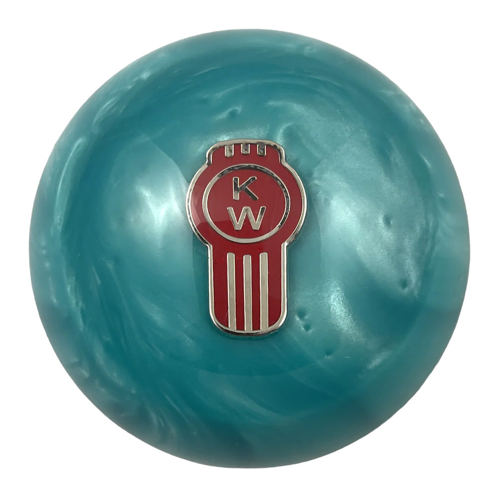Teal Kenworth Pearl Brake Knob