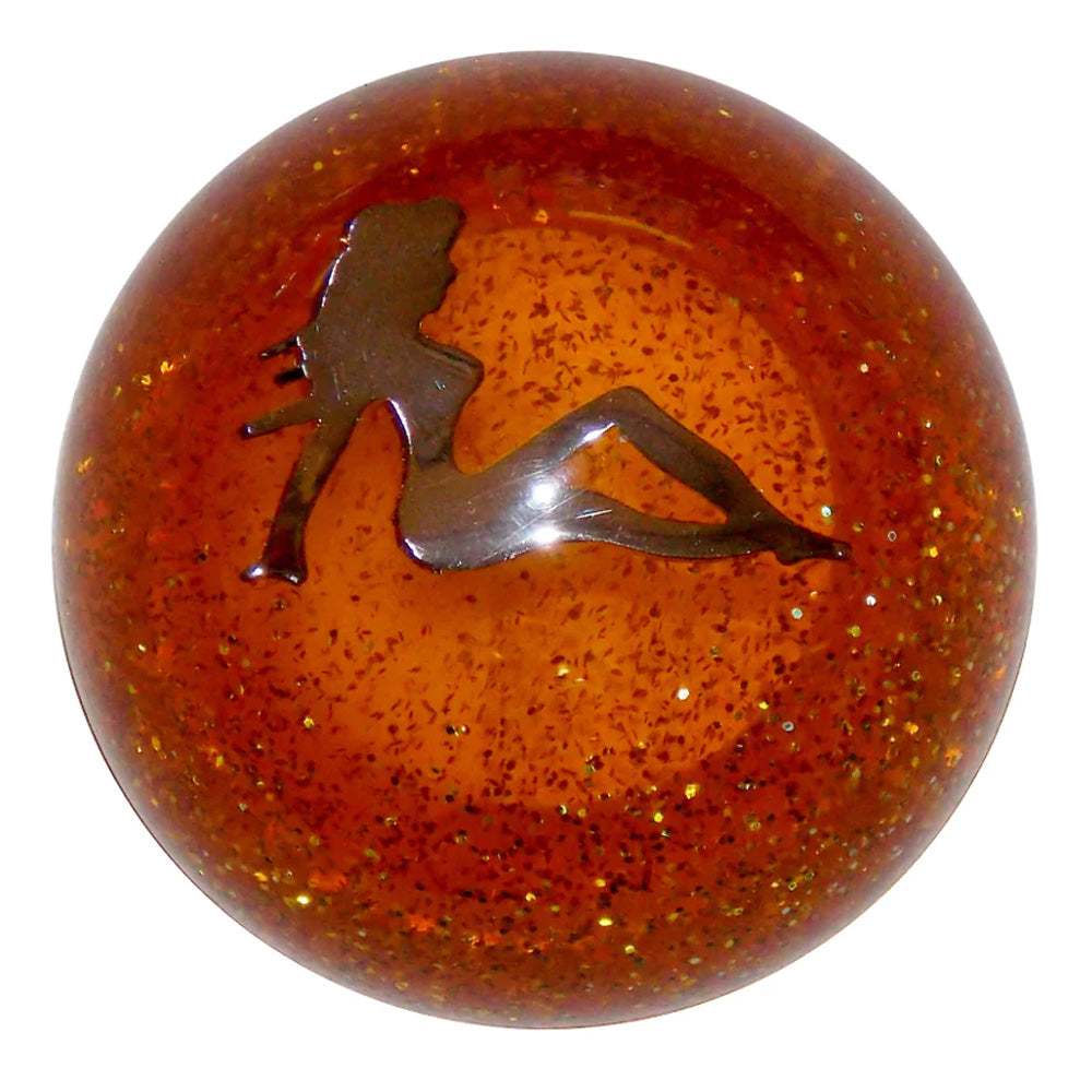 Chrome Lady Glitter Air Brake Knob