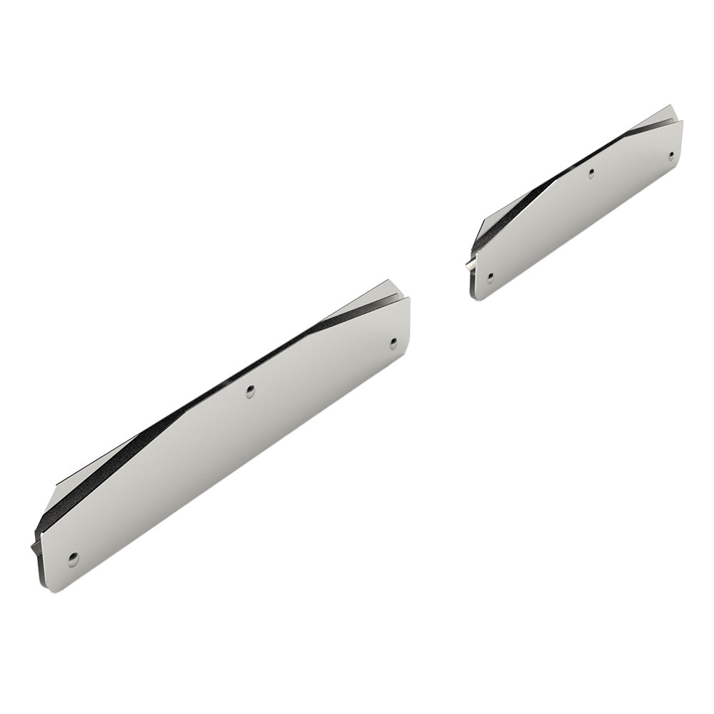 24x4 Bottom Stainless Steel Angled Mud Flap Weight with Blank Design