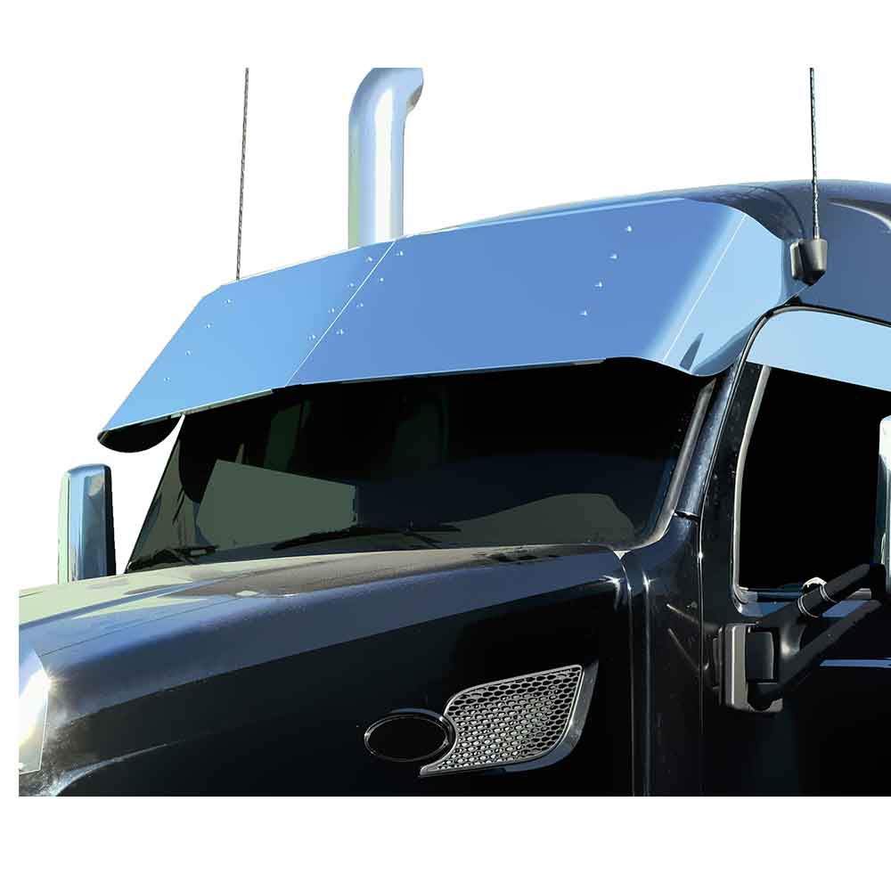 2012-2021 Peterbilt 579, 567 Mid and High Roof 18" SS Drop Visor