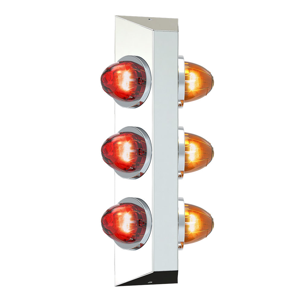 18" Amber/Red Switchblade Watermelon LED Light Bars