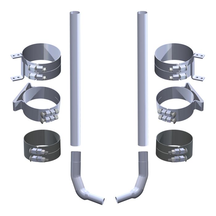 Kenworth W900L 7" x 114" Stove Pipe Exhaust Kit