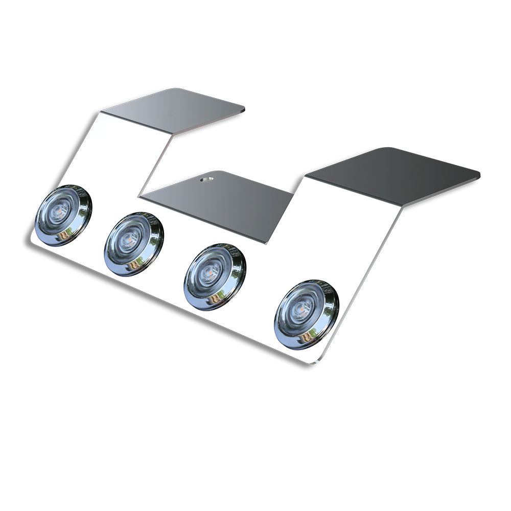 Four Bullseye Amber LED Light Underframe Nova Bracket