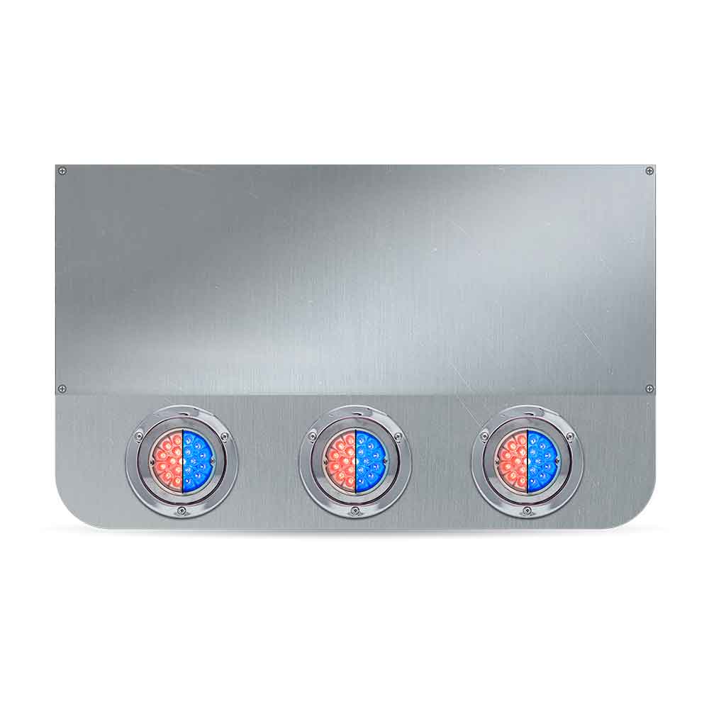 20" Drop Center Panel with Eight 4" Red/Blue Dual Revolution Watermelon LEDS