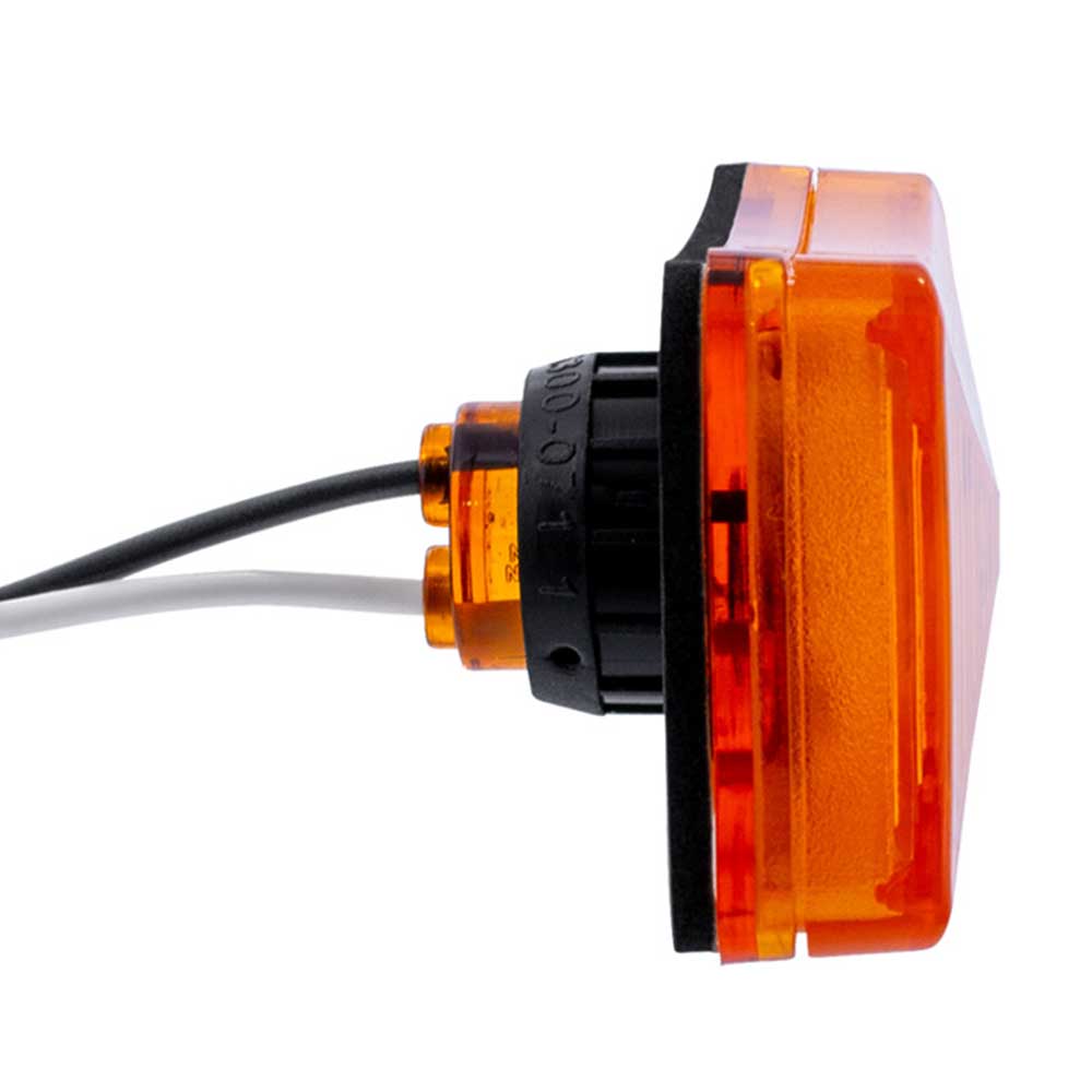 2" 3 LED Rectangle Marker Light with Grommet and Wiring