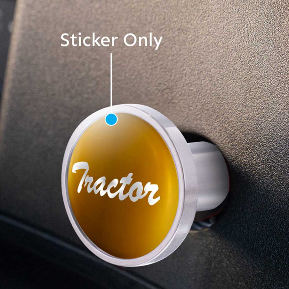 Glossy "Tractor" Air Valve Knob Sticker
