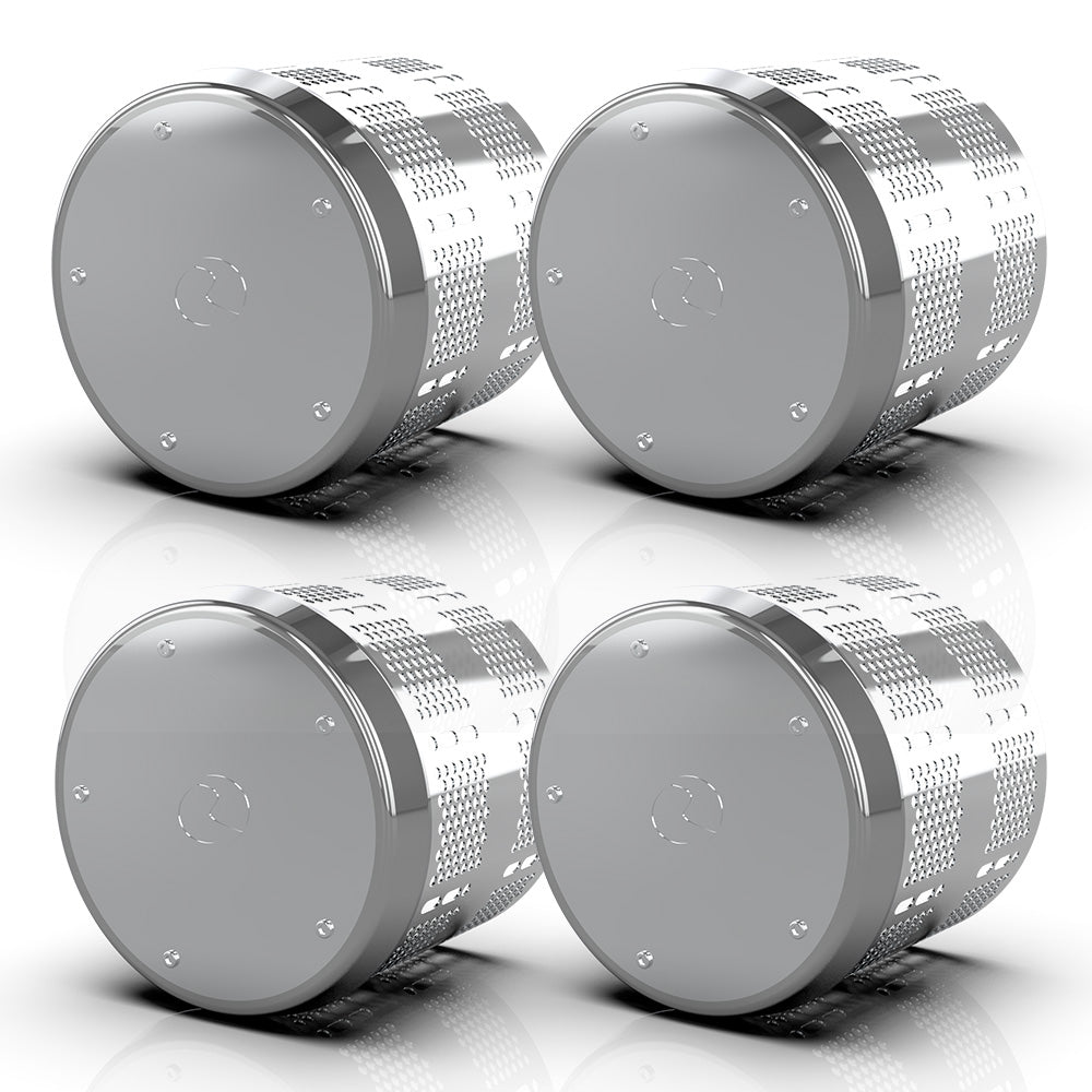 Hybrid Stainless Steel Chrome Taper Style Front or Rear Axle Cover Kit