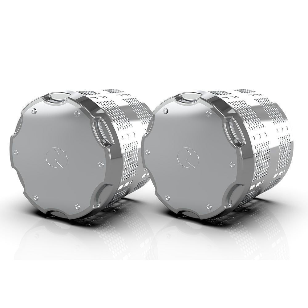 Hybrid Stainless Steel Chrome Pocket Style Front or Rear Axle Cover Kit