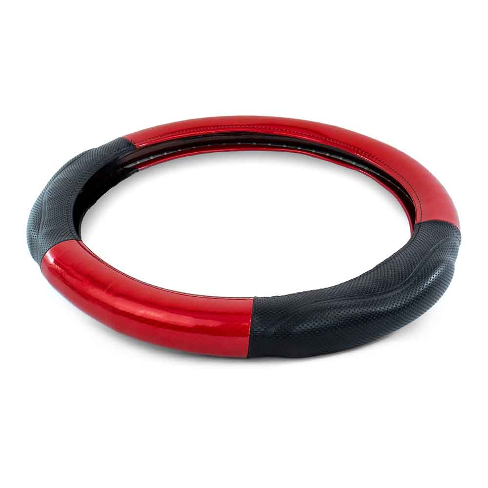 18" Red Carbon Memory Foam Grip Steering Wheel