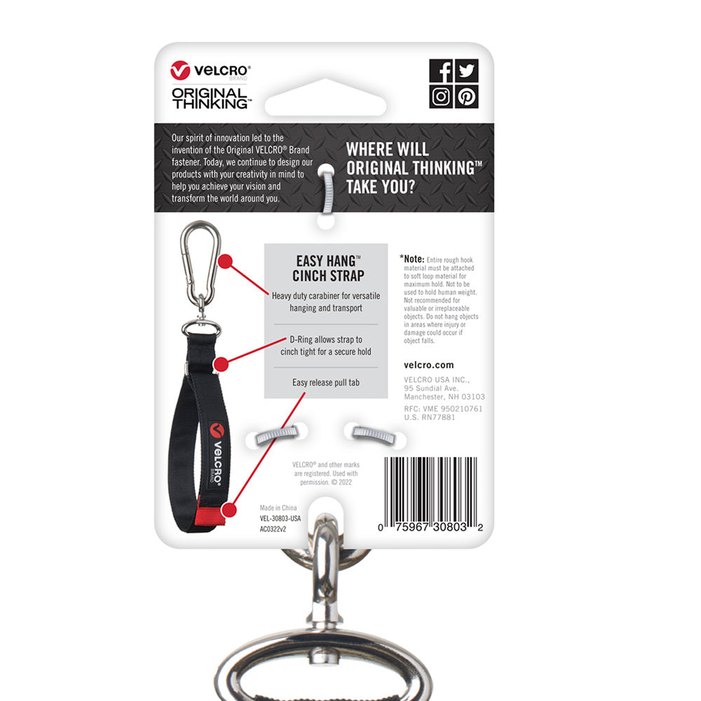 Large Velcro Easy Hang Cinch Strap