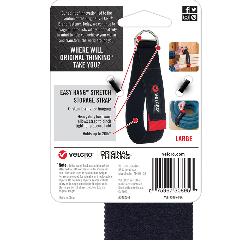Large Velcro Easy Hang Stretch Storage Strap