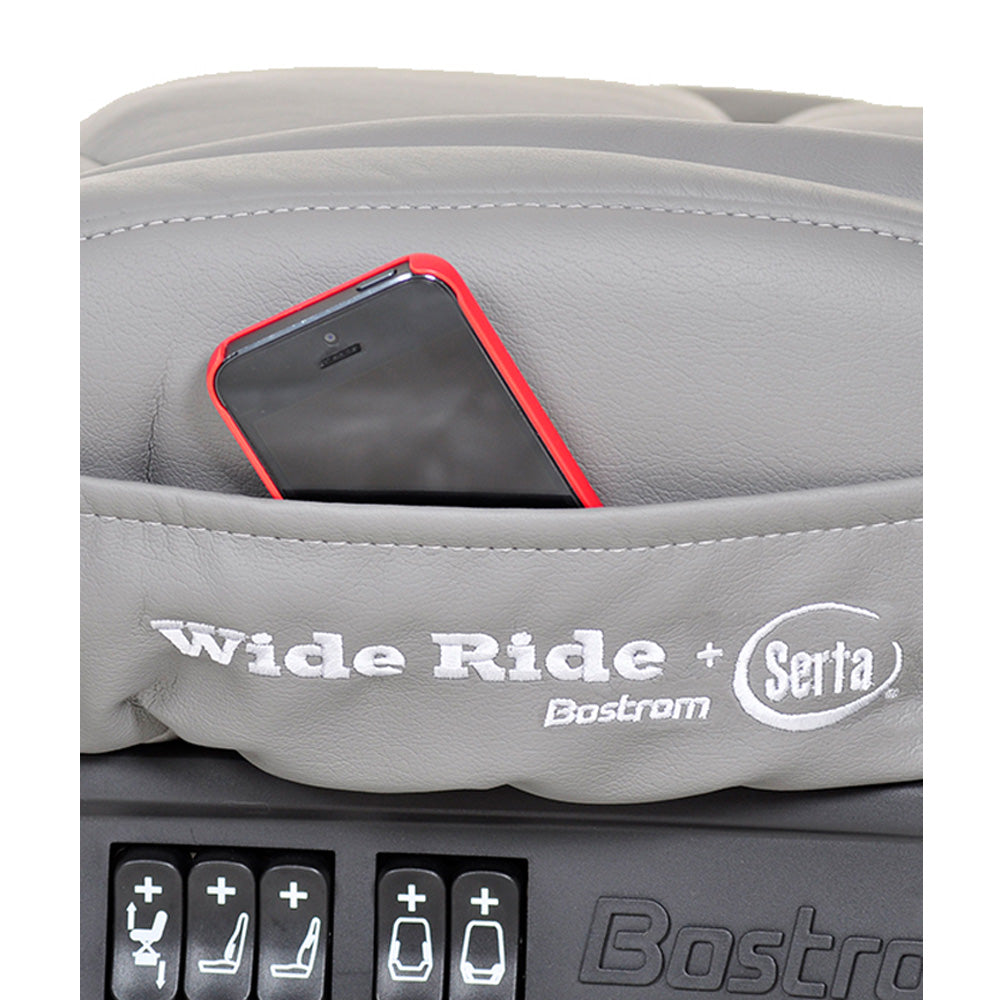 Bostrom Wide Ride + Serta Cool Action Gel Memory Foam Black Ultra-Leather High-Back Truck Seat