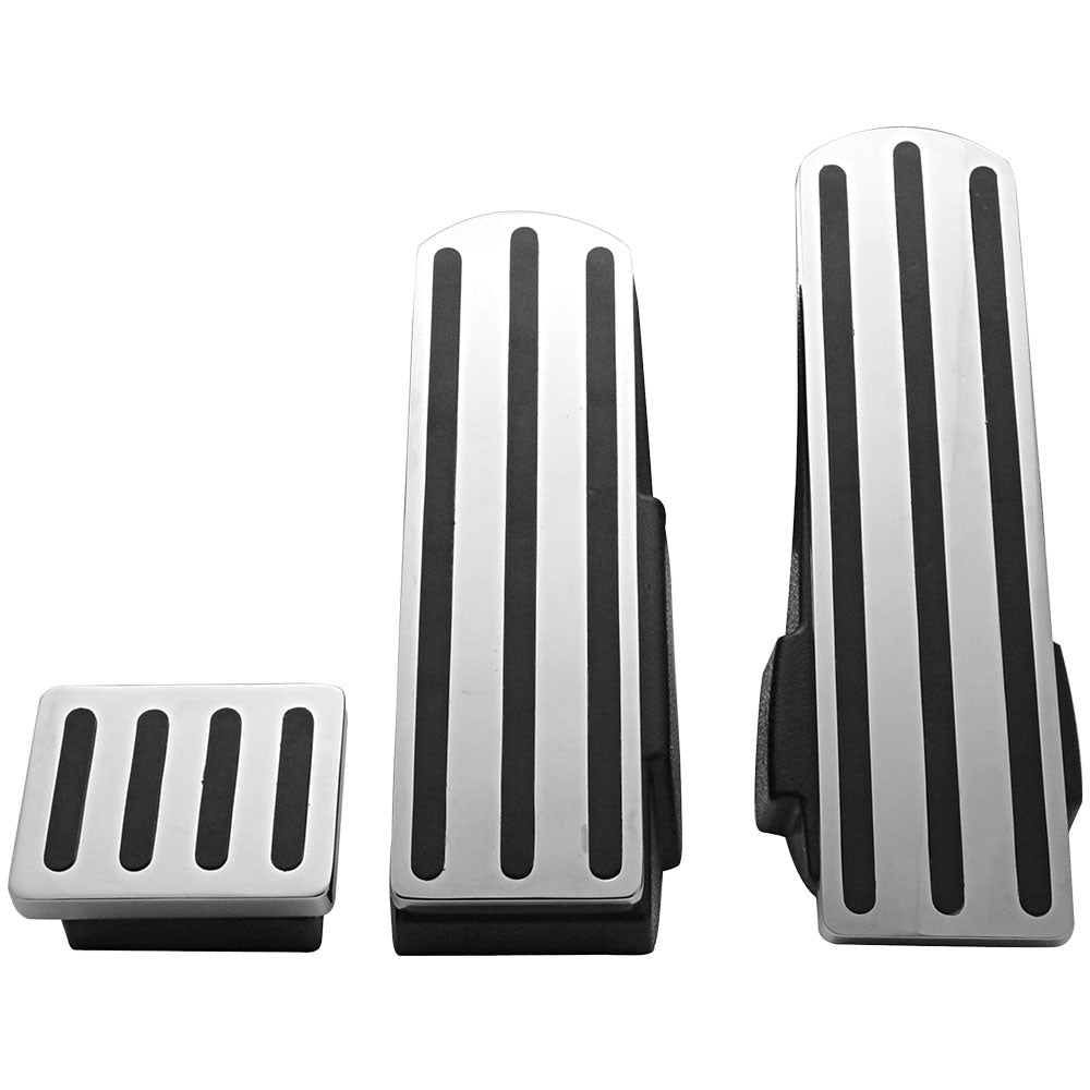Kenworth Chrome Pedal Set with Black Rubber Grips