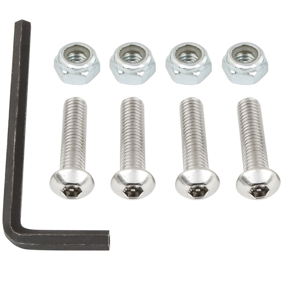 Stainless Steel License Plate Fastener Set 4PK
