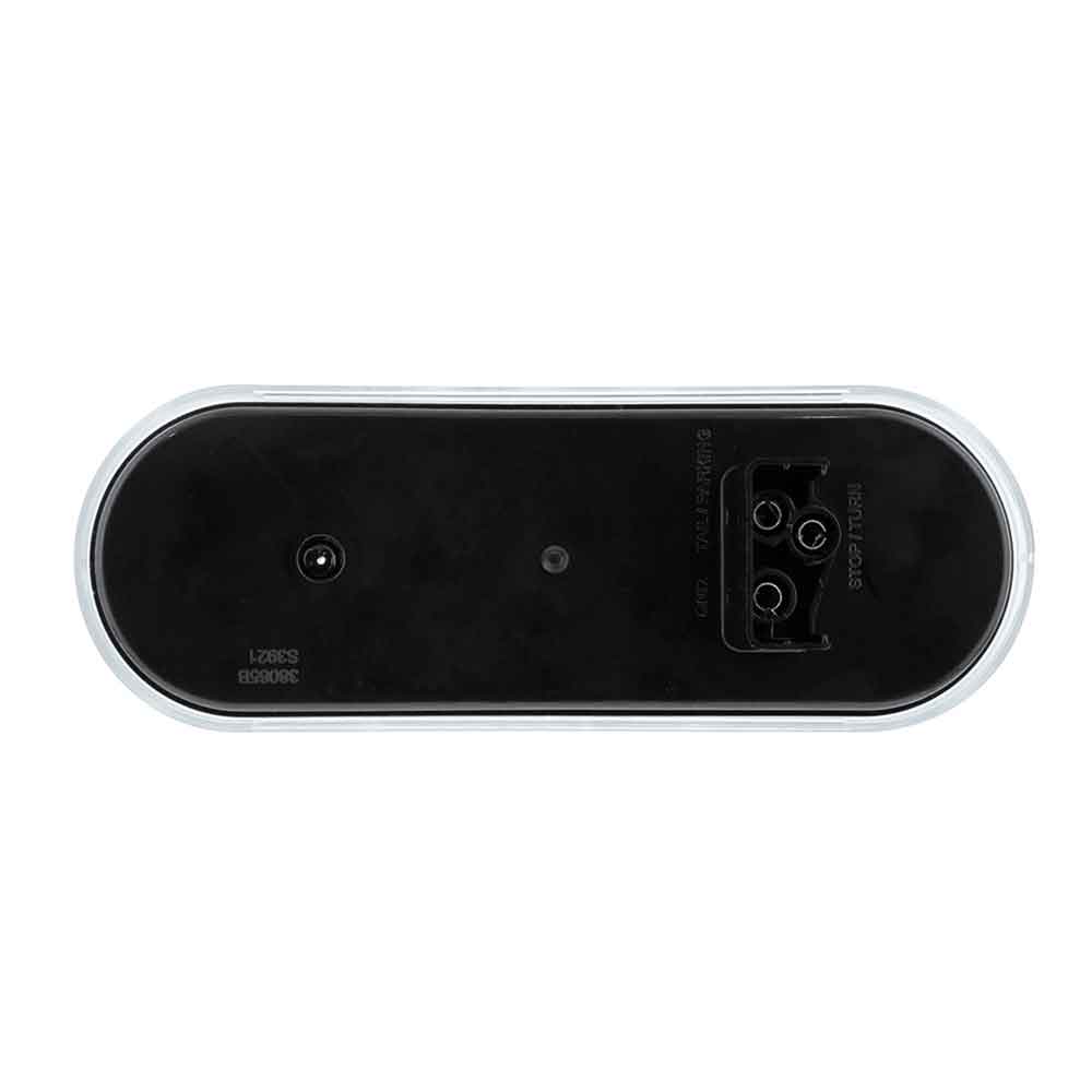 Oval White with Clear Lens Back UP LED